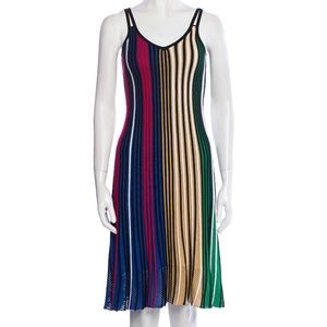 Kenzo black/rainbow striped dress